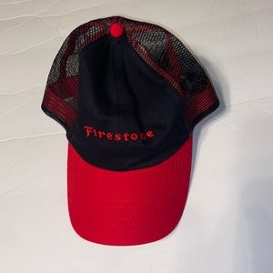 Firestone Trucker hat with adjustable strap.